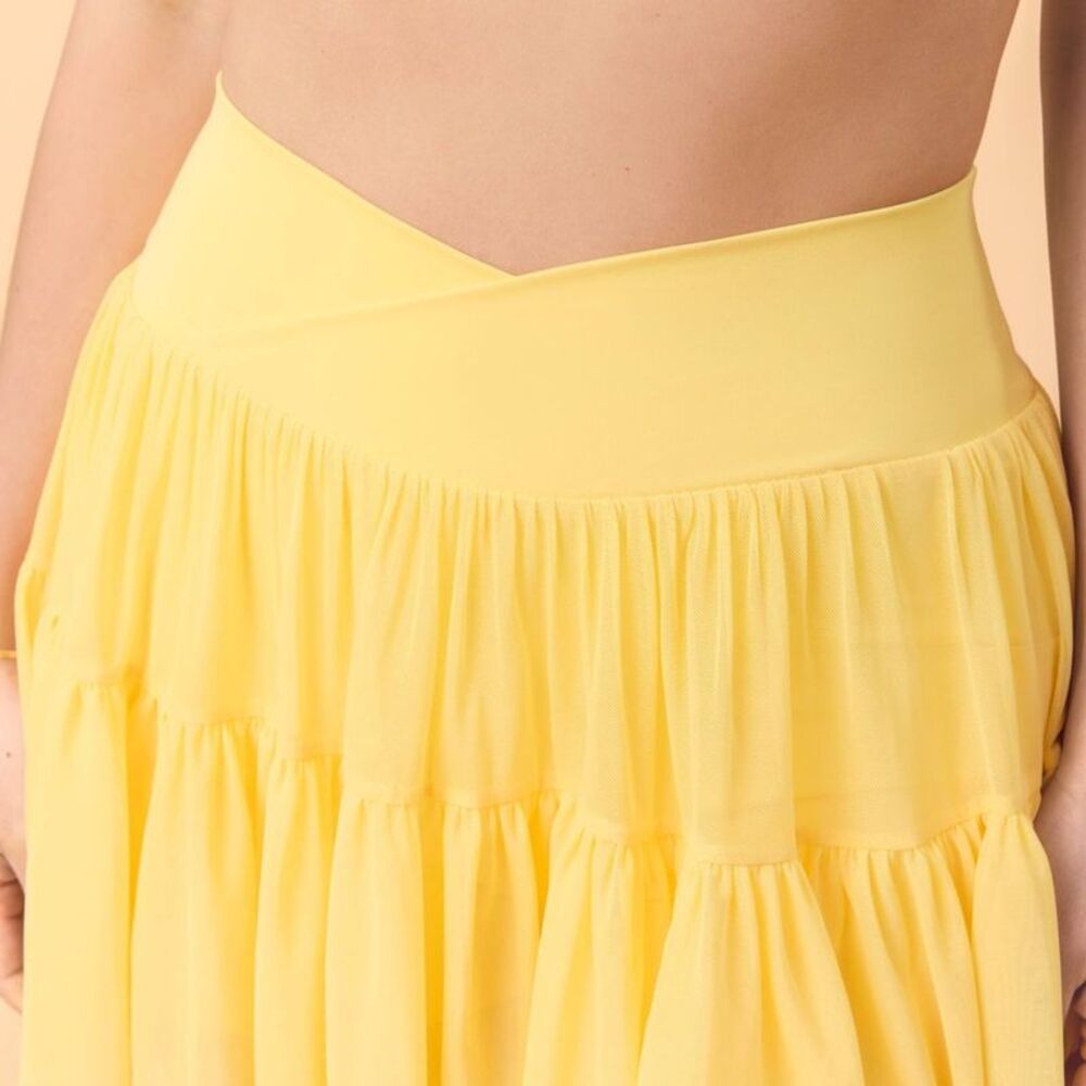 Women's Mommy & Me Ballerina Skort - Yellow S - Picture 4 of 5